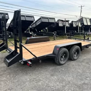 BWise 7 x 16 Low Profile Equipment Trailer – Ladder Ramps