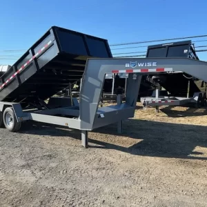 BWise 7 x 16 Gooseneck Dump Trailer – Heavy Duty