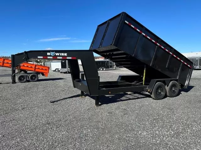 BWise 7 x 16 Gooseneck Dump Trailer – 4′ High Side 3 BWise 7 x 16 Gooseneck Dump Trailer – 4′ High Side - Image 3