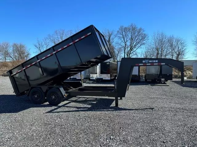 BWise 7 x 16 Gooseneck Dump Trailer – 4′ High Side 4 BWise 7 x 16 Gooseneck Dump Trailer – 4′ High Side - Image 4