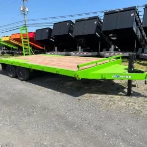 BWise 8 x 20 Deckover Equipment Trailer – Ladder Ramps