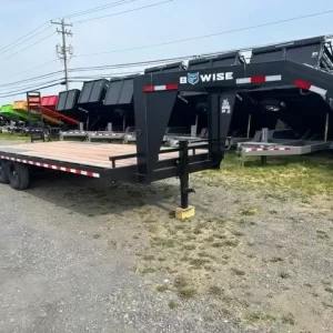 BWise 8.5 x 24 Gooseneck Equipment Trailer – Ladder Ramps