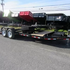 BWise 7 x 22 Low Profile Split-Tilt Equipment Trailer – Gravity Tilt