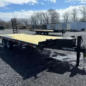 Premier 8.5 x 22 Deckover Equipment Trailer – Ladder Ramps