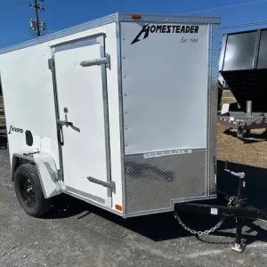 Homesteader 5 x 8 Enclosed V-Nose Cargo Trailer Barn Doors