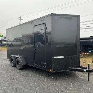 Homesteader 7 x 16 V-Nose Enclosed Cargo Trailer – Black Trim