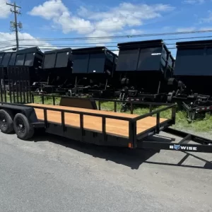 BWise 7 x 20 Low Profile Equipment Trailer – Landscape Ramp