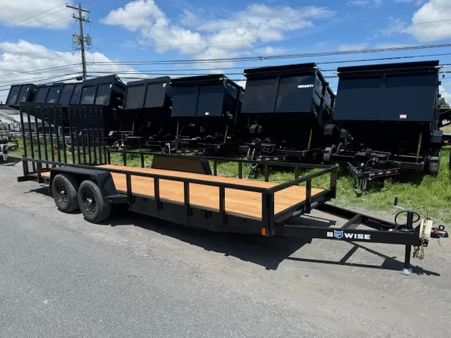 BWise 7 x 20 Low Profile Equipment Trailer – Landscape Ramp 1 BWise 7 x 20 Low Profile Equipment Trailer – Landscape Ramp