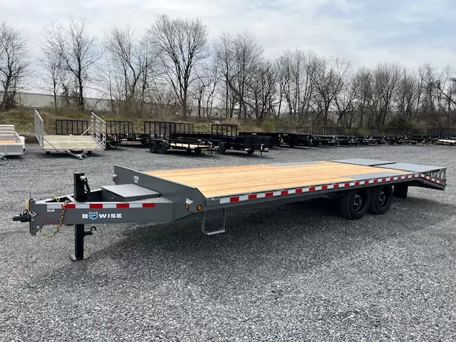 BWise 8 x 24 Deckover Equipment Trailer Full Width Ramps 1 BWise 8 x 24 Deckover Equipment Trailer Full Width Ramps