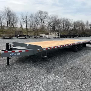 BWise 8 x 28 Deckover Equipment Trailer Full Width Ramps