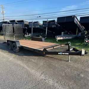 BWise 7 x 18 Equipment Trailer – Split Landscape Ramp
