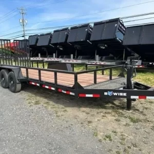 BWise 7 x 20 Equipment Trailer – Split Landscape Ramp