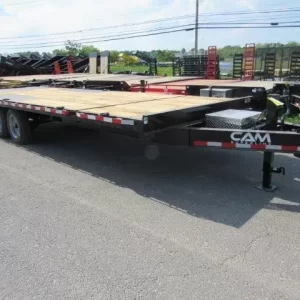 CAM Superline 8 x 24 Deckover Equipment Trailer Power Split Tilt