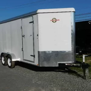 Carry On 7 x 16 Enclosed V-Nose Cargo Trailer – 6″ Extended Height!
