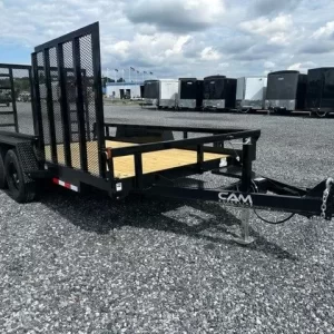 Cam Superline 7 x 14 Landscape Utility Trailer – Side Ramp Gate