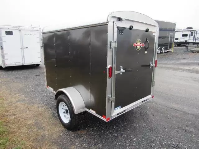 Carry-On 5 x 8 Enclosed Cargo Trailer Rear Ramp Door 1 Carry-On 5 x 8 Enclosed Cargo Trailer Rear Ramp Door