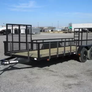 Carry On 7 x 18 Landscape Utility Trailer – Mesh Sides & ATV Gate