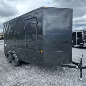 Homesteader 7 x 14 Enclosed Cargo Trailer – Black Trim OHV