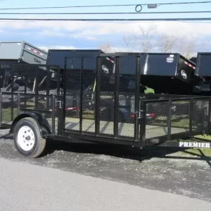 Premier 7 x 14 Landscape Utility Trailer – Mesh Sides & ATV Ramp