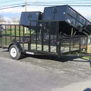 Premier 7 x 14 Landscape Utility Trailer – Mesh Sides & ATV Ramp