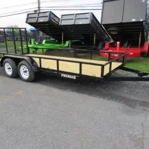 Premier 6.4 x 16 Landscape Utility Trailer – Rear Ramp Gate