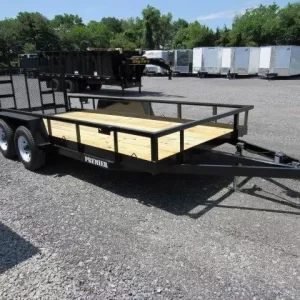 Premier 7 x 16 Landscape Utility Trailer – Rear Ramp Gate