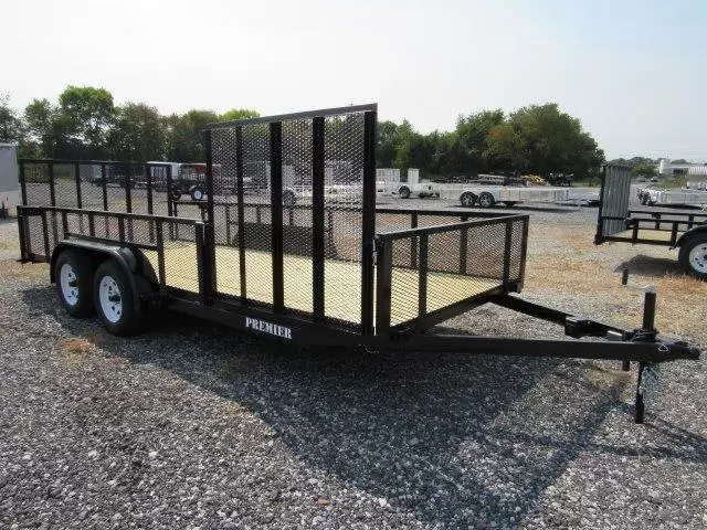 Premier 7 x 18 Landscape Utility Trailer – Mesh Sides & ATV Gate 1 Premier 7 x 18 Landscape Utility Trailer – Mesh Sides & ATV Gate