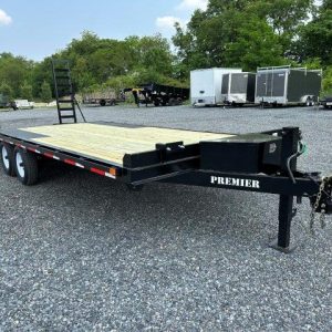 Premier 8 x 20 Deckover Equipment Trailer Ladder Ramps