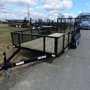 Premier 6.4 x 14 Landscape Utility Trailer – High Mesh Sides