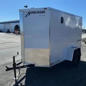 Homesteader 5 x 8 Enclosed V Nose Cargo Trailer Barn Doors