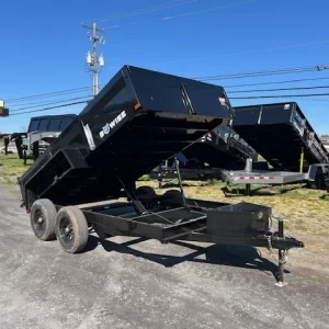 BWise 7 X 12 Dump Trailer 10K Combo Gate and Ladder Ramps