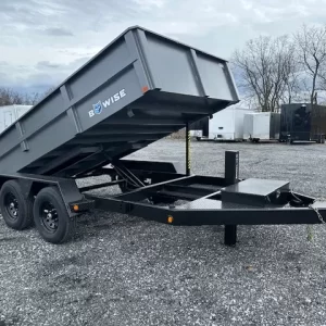 BWise 7 x 12 Low Profile Dump Trailer – Hydraulic Jack