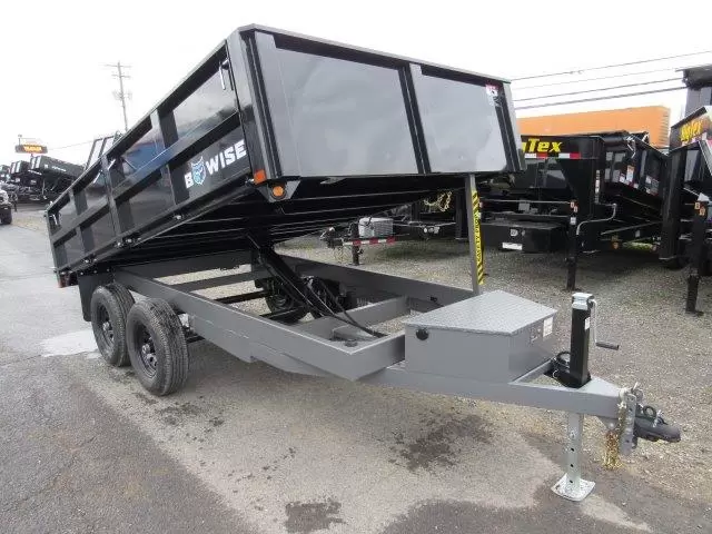 BWise 7 x 12 Deckover Dump Trailer Fold Down Sides 1 BWise 7 x 12 Deckover Dump Trailer Fold Down Sides