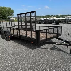 Carry-On 7 x 20 Landscape Utility Trailer – Mesh Sides & ATV Gate