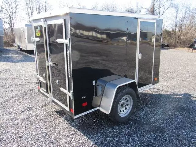 Covered Wagon 5 x 8 Enclosed Cargo Trailer Barn Doors 2 Covered Wagon 5 x 8 Enclosed Cargo Trailer Barn Doors - Image 2
