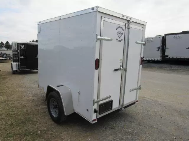 Diamond Cargo 5 x 8 V-Nose Cargo Trailer – Barn Doors & Side Door 6 Diamond Cargo 5 x 8 V-Nose Cargo Trailer – Barn Doors & Side Door - Image 6