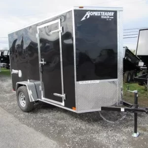 Homesteader 5 x 10 Enclosed V-Nose Cargo Trailer – Ramp Door