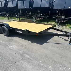 Premier 7 x 16 Open Wood Deck Car Trailer – Slide Out Ramps