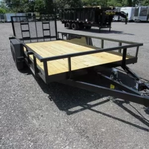 Premier 7 x 16 Landscape Utility Trailer – Rear Ramp Gate