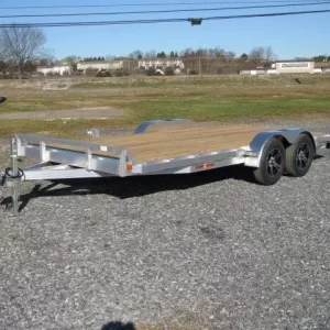 Sport Haven 7×18 Aluminum Car Trailer Wood Deck